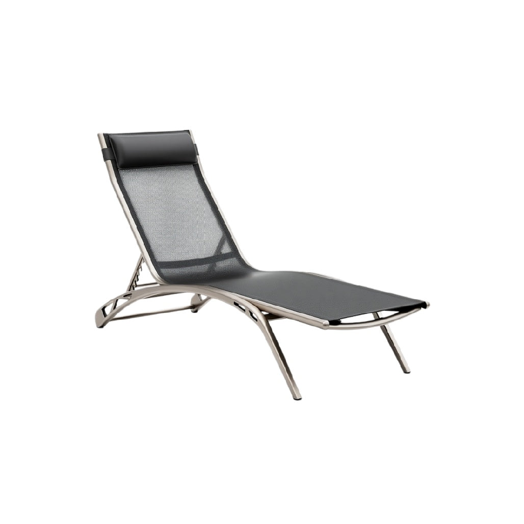 "Moderne Ligstoel van Aluminium met Mesh Bekleding"