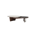 "Moderne design salontafel met unieke vormen en materialen"